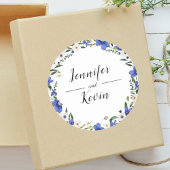 エレガント素朴野カラフル花結婚病 ラウンドシール