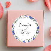 エレガント素朴野カラフル花結婚病 ラウンドシール