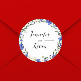 エレガント素朴野カラフル花結婚病 ラウンドシール