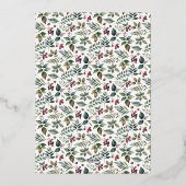 エレガント素朴金かわいらしのクリスマス 箔シーズンカード (裏面)