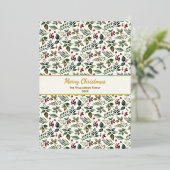 エレガント素朴金かわいらしのクリスマス 箔シーズンカード (立ち正面)