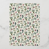 エレガント素朴金かわいらしのクリスマス 箔シーズンカード (裏面)