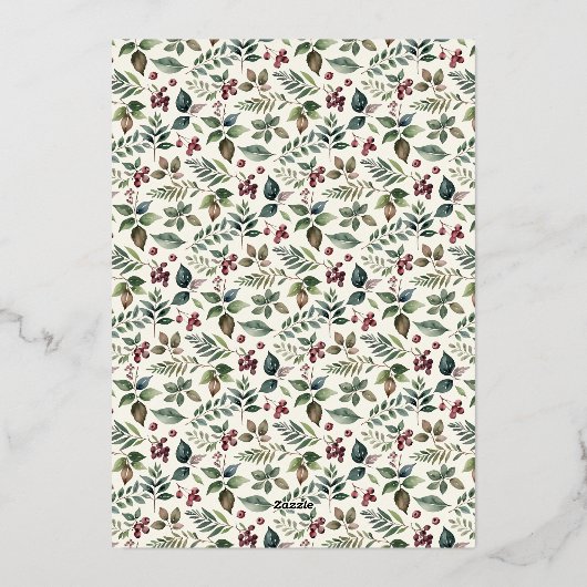 エレガント素朴金かわいらしのクリスマス 箔シーズンカード (裏面)