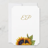 エレガント素朴金ゴールド 招待状 (裏面)