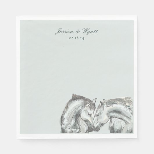 エレガント素朴馬結婚の スタンダードランチョンナプキン (正面)
