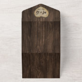 エレガント素朴50結婚周年 オールインワン招待状 (外側)