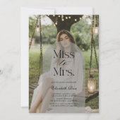 エレガント素朴Arch Photo Budgetブライダルシャワー 招待状 (正面)