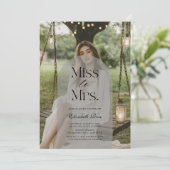 エレガント素朴Arch Photo Budgetブライダルシャワー 招待状 (スタンド正面)