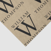 エレガント素朴Kraft名モノグラムの 薄葉紙 (詳細)