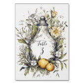 エレガント素朴Lemon Folids結婚のテーブル番号 テーブルナンバー (裏面)