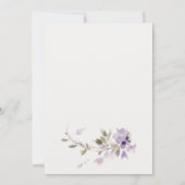 エレガント素朴Meadow薄紫フローラ結婚リース サンキューカード (裏面)