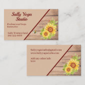 エレガント素朴Sunflowerカスタム Business Card 名刺 (正面/裏面)