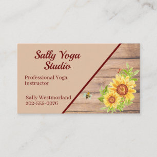 エレガント素朴Sunflowerカスタム Business Card 名刺