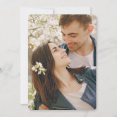 エレガント素朴Sunflower Navy Blue写真結婚ズ 招待状 (裏面)