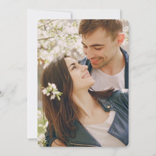 エレガント素朴Sunflower Navy Blue写真結婚ズ 招待状 (裏面)