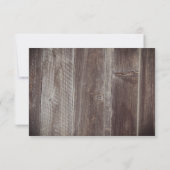 エレガント素朴Wood結婚 Textureのカード 招待状 (裏面)