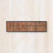 エレガント素朴Wood Office Doorシンボルや象徴 サインプレート (正面)