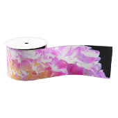 エレガント紫オレンジアジサイ グログランリボン (リール)