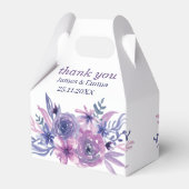 エレガント紫カスタマイズ結婚花 フェイバーボックス (裏面サイド)