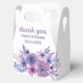 エレガント紫カスタマイズ結婚花 フェイバーボックス (オープン)