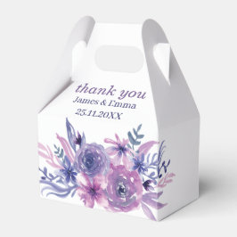 エレガント紫カスタマイズ結婚花 フェイバーボックス