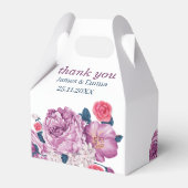 エレガント紫カスタマイズ結婚花 フェイバーボックス (裏面サイド)