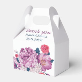 エレガント紫カスタマイズ結婚花 フェイバーボックス