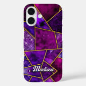エレガント紫ガーリー幾何学 Case-Mate iPhoneケース (裏面)