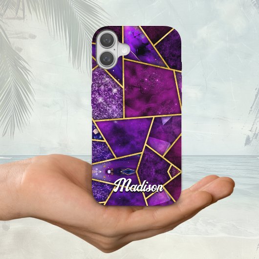 エレガント紫ガーリー幾何学 Case-Mate iPhoneケース