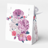 エレガント紫パーソナライズされた結婚花 フェイバーボックス (裏面サイド)