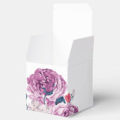 エレガント紫パーソナライズされた結婚花 フェイバーボックス (オープン)