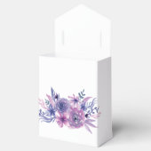 エレガント紫パーソナライズされた結婚花 フェイバーボックス (オープン)