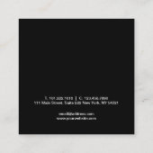 エレガント紫モダン・ミントウォーター・カラー・ライター スクエア名刺 (裏面)