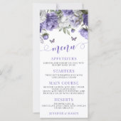 エレガント紫ラベ結婚ンダーフローラの名刺 (正面)