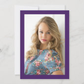 エレガント紫式卒業式 招待状 (裏面)