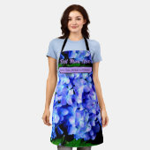 エレガント紫紫紫紫紫紫紫紫紫紫紫紫紫紫紫紫紫紫紫花フローラ エプロン (着用した状態)