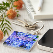 エレガント紫紫紫紫紫紫紫紫紫紫紫紫紫紫紫紫紫紫紫花フローラ キーホルダー (正面右)