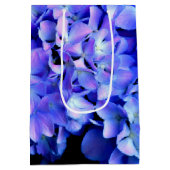 エレガント紫紫紫紫紫紫紫紫紫紫紫紫紫紫紫紫紫紫紫花フローラ ミディアムペーパーバッグ (裏面)