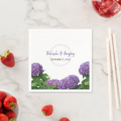 エレガント紫紫紫紫花結婚病 スタンダードカクテルナプキン (インサイチュ)