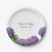 エレガント紫紫紫紫花結婚病 ペーパープレート (正面)