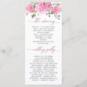 エレガント紫紫陽花フローラ結婚の式 プログラム (裏面)