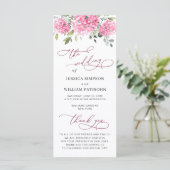 エレガント紫紫陽花フローラ結婚の式 プログラム (スタンド正面)