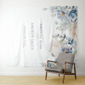 エレガント紫陽花とバラ結婚のタペストリー タペストリー (インサイチュ(横))