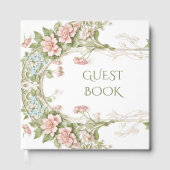 エレガント紫陽花アールヌーボー結婚ズ ゲストブック (正面)