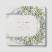 エレガント紫陽花アールヌーボー結婚ズ ゲストブック (裏面)