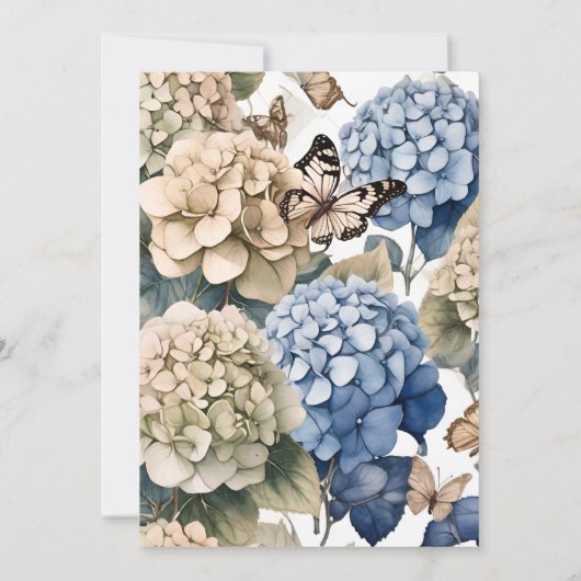 エレガント紫陽花結婚病 招待状 (裏面)