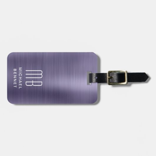 エレガント紫 ラゲッジタグ (正面横)