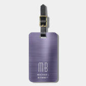 エレガント紫 ラゲッジタグ (正面縦)