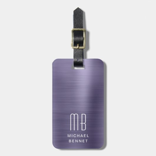 エレガント紫 ラゲッジタグ (正面縦)