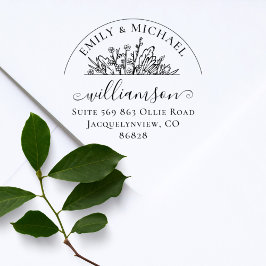 エレガント結婚お洒落差出人住所 ラバースタンプ